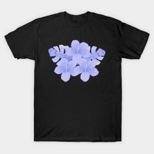 Tropical Blue Hibiscus Flower T-Shirt